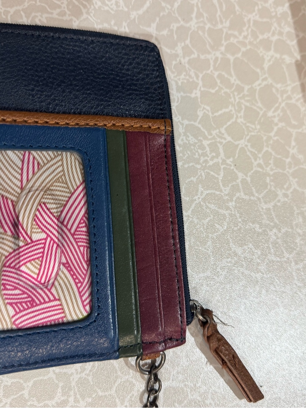 Women's The Sak Multi-Color Leather Card Wallet with Tassel